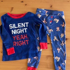Old Navy 3T Gingerbread Ninja Holiday PJs